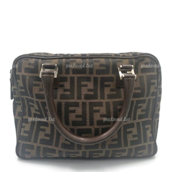 Authentic FENDI Zucca FF Logo Monogram Brown Bag - Picture 2 of 15
